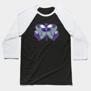 Cosmic Blue Butterfly Baseball T-Shirt